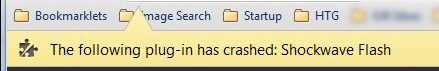 ошибка Shockwave Flash has crashed Google Chrome